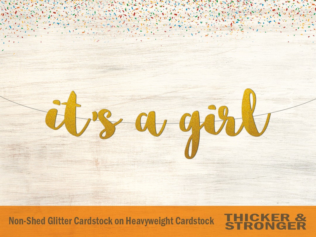 It's a Girl Banner, Script Font - Baby Shower Banner, Baby Shower Decor ...