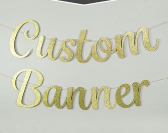 Custom Banner, Fancy Letters, 11"