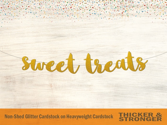 Sweet Treats Banner Script Font Wedding Decor Table Sign Etsy