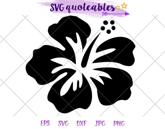 Download Hibiscus Flower Silhouette Svg Clipart Cut File Island Etsy