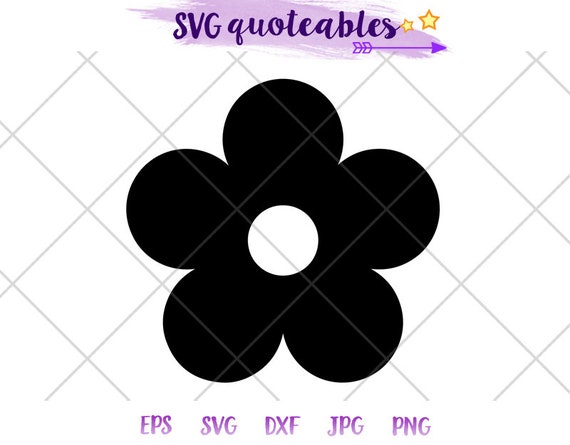 Download Hippy Daisy Flower Silhouette Svg Clipart Cut File Cute Etsy