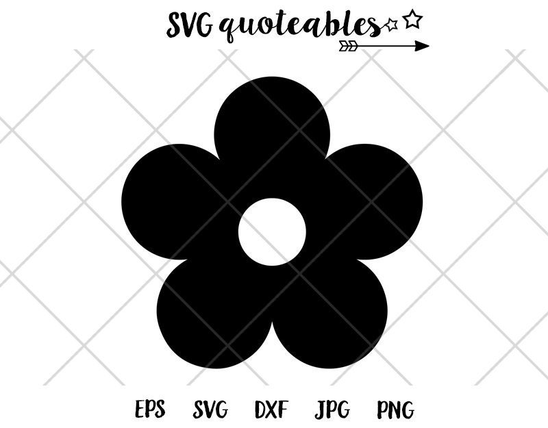 Download Hippy Daisy Flower Silhouette SVG Clipart Cut File Cute | Etsy