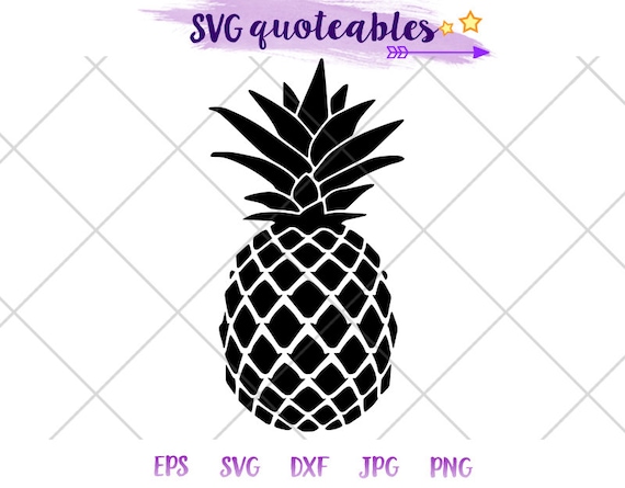 Download Pineapple Silhouette Svg Clipart Cut File Island Outdoor Etsy
