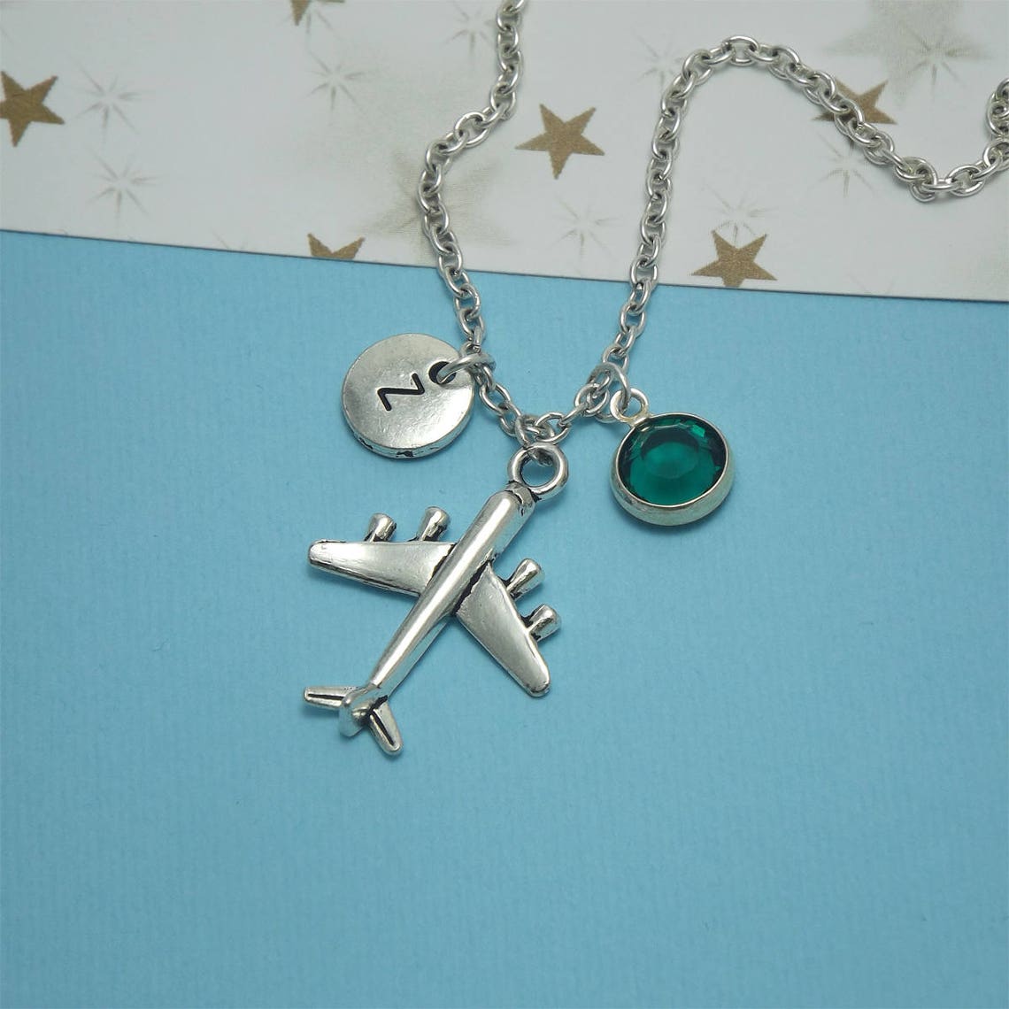 Airplane pendant silver Clearance