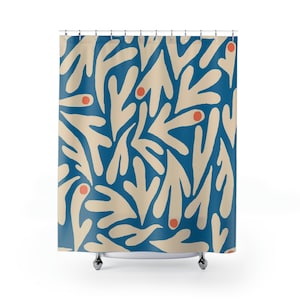 Henri Matisse Abstract Art Shower Curtain | Unique Bathroom Decor Design, Art Henri Matisse | Housewarming Gift | Art Design | Flower Design