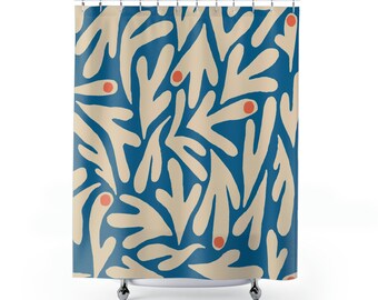 Henri Matisse Abstract Art Shower Curtain | Unique Bathroom Decor Design, Art Henri Matisse | Housewarming Gift | Art Design | Flower Design