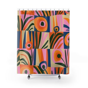 Henri Matisse Shower Curtain | Abstract Art Print Shower Curtain | 71 x 74 | Modern Bath Design | Contemporary Bathroom | Housewarming Gift