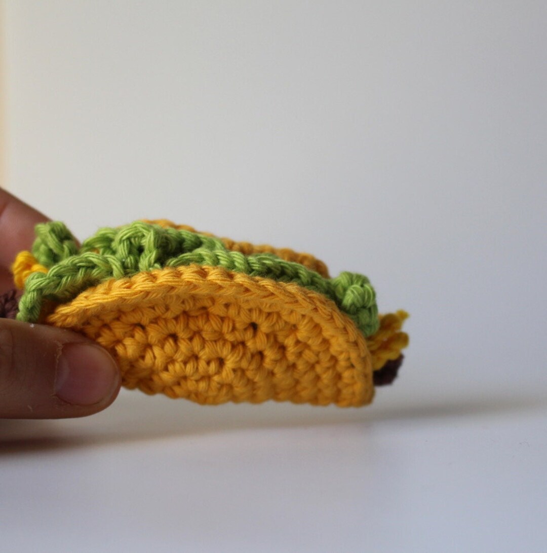 Taco Keychain Crochet Taco Made to Order Taco Etsy