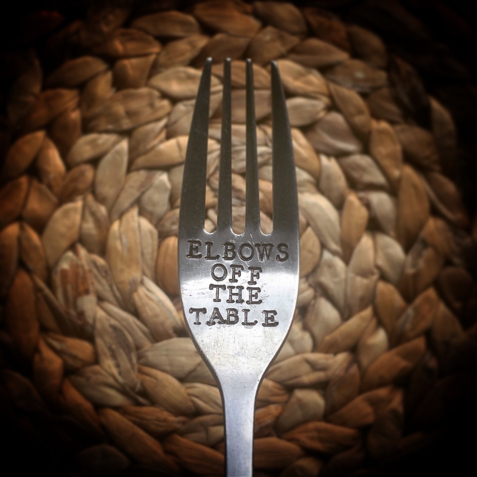 Elbows off the Table Bespoke Personalised Hand Stamped Fork Etsy