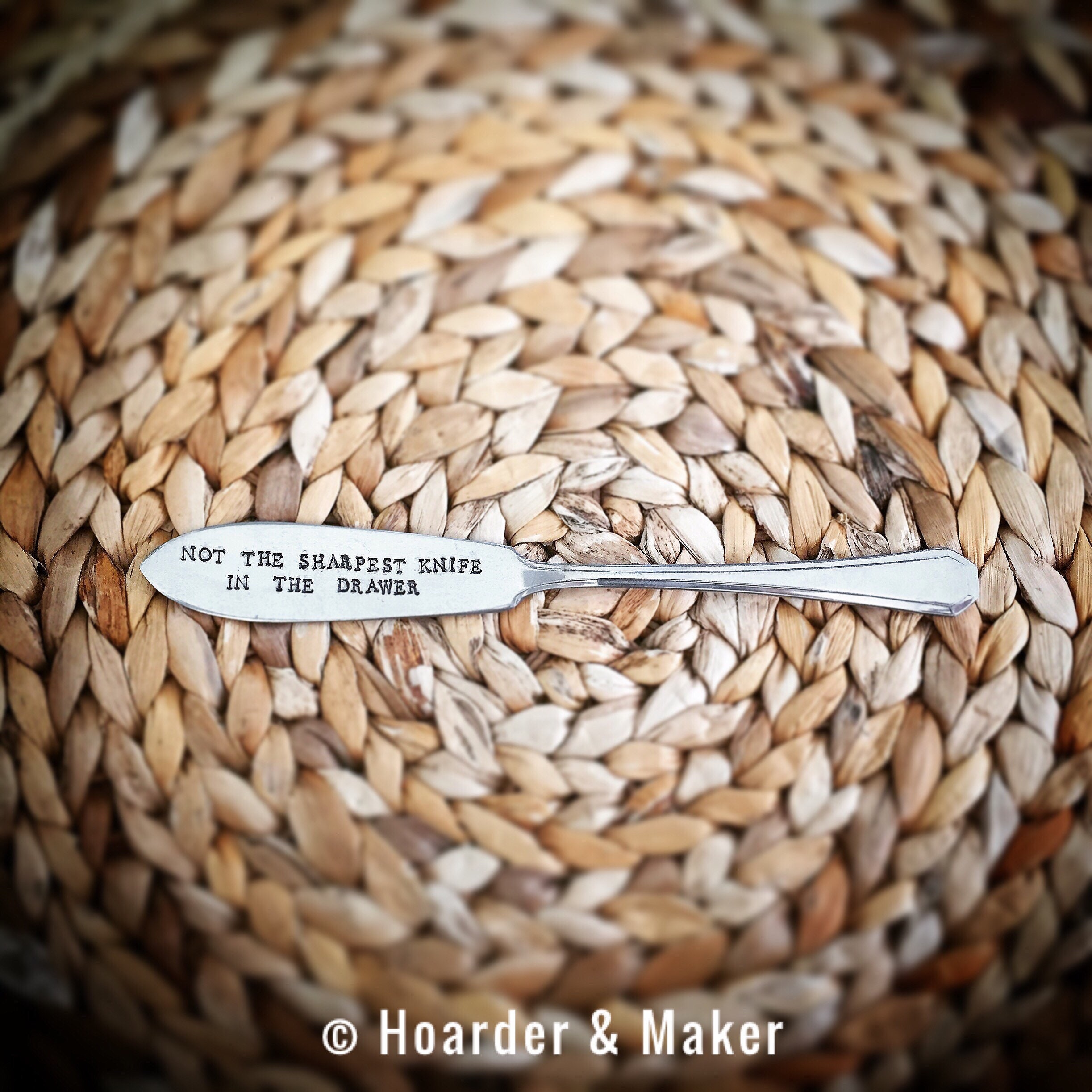 Not The Sharpest Knife In The Drawer Engraved Hand Stamped Etsy