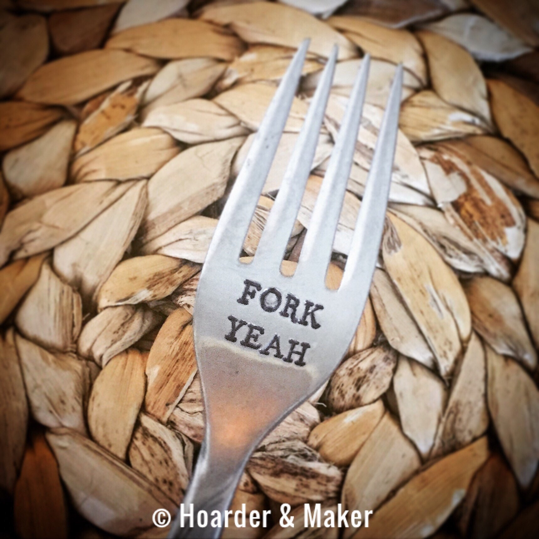 FORK YEAH Personalised Hand Stamped Fork with engraving Unique Etsy