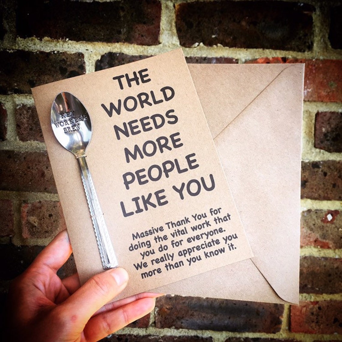 Thank You Card Present Gift for Key Worker in Frontline Etsy