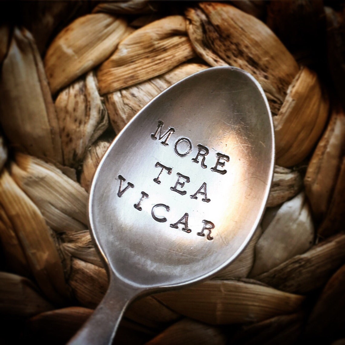 MORE TEA VICAR Unique Hand Stamped Engraved Teaspoon Etsy