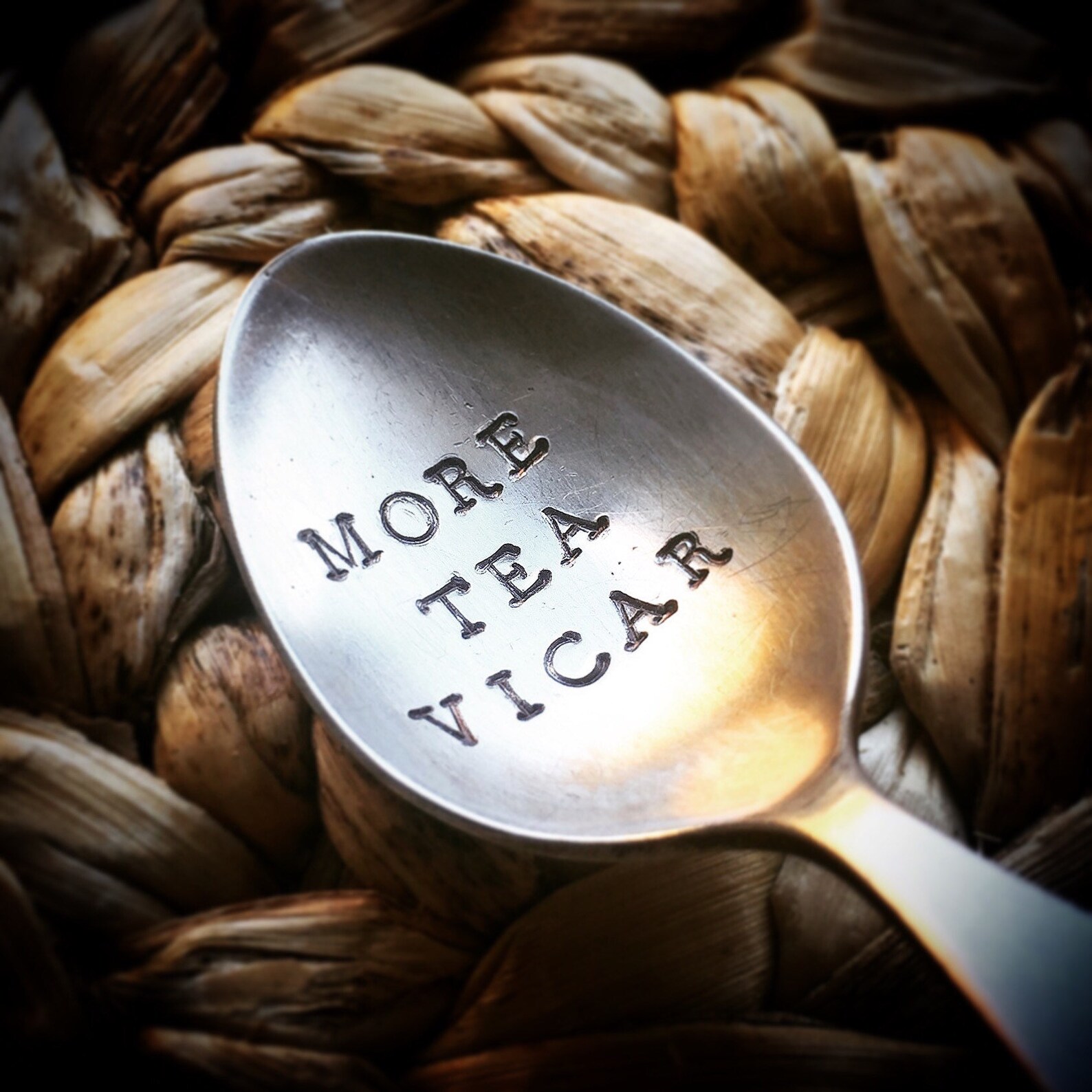MORE TEA VICAR Unique Hand Stamped Engraved Teaspoon Etsy