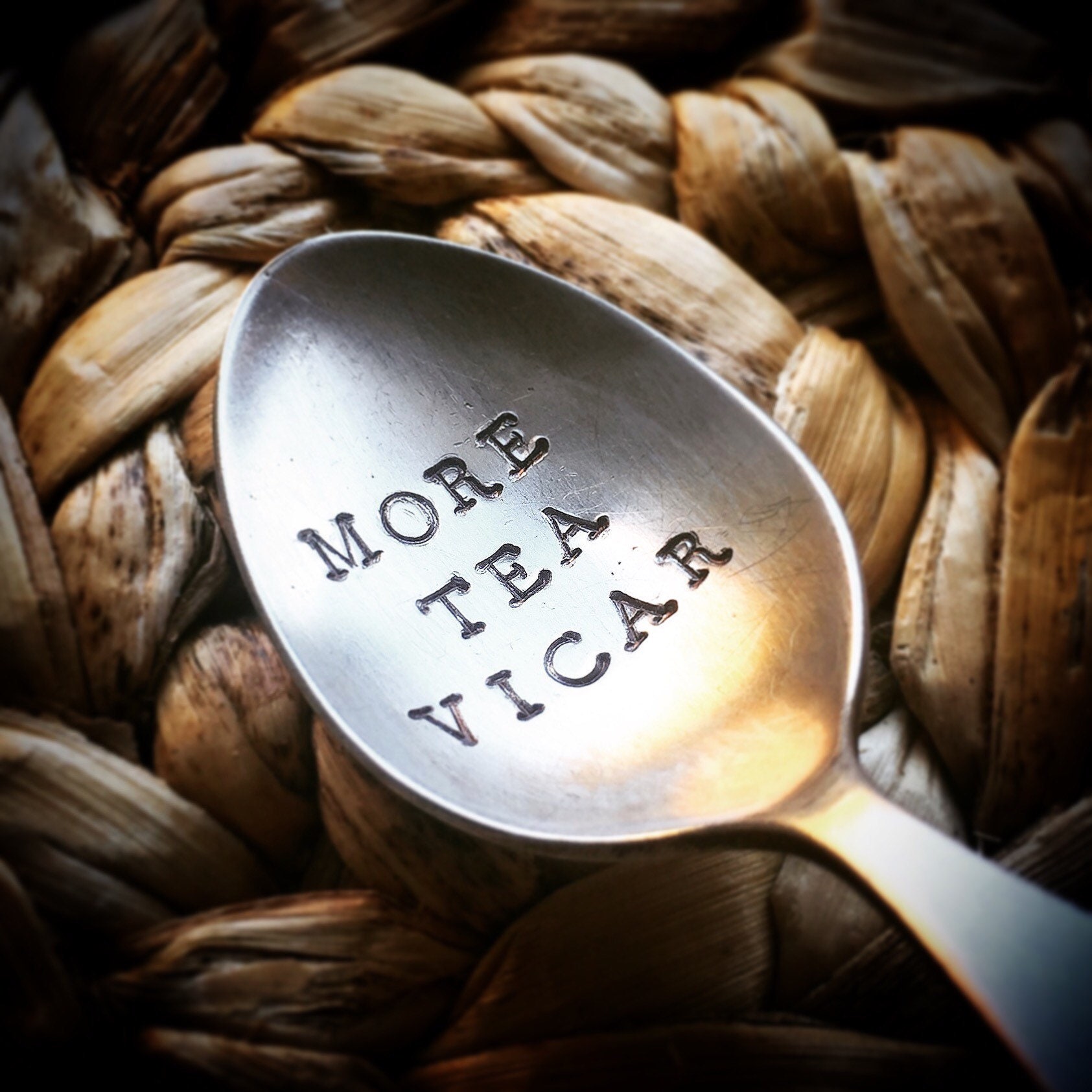 MORE TEA VICAR Unique Hand Stamped Engraved Teaspoon Etsy