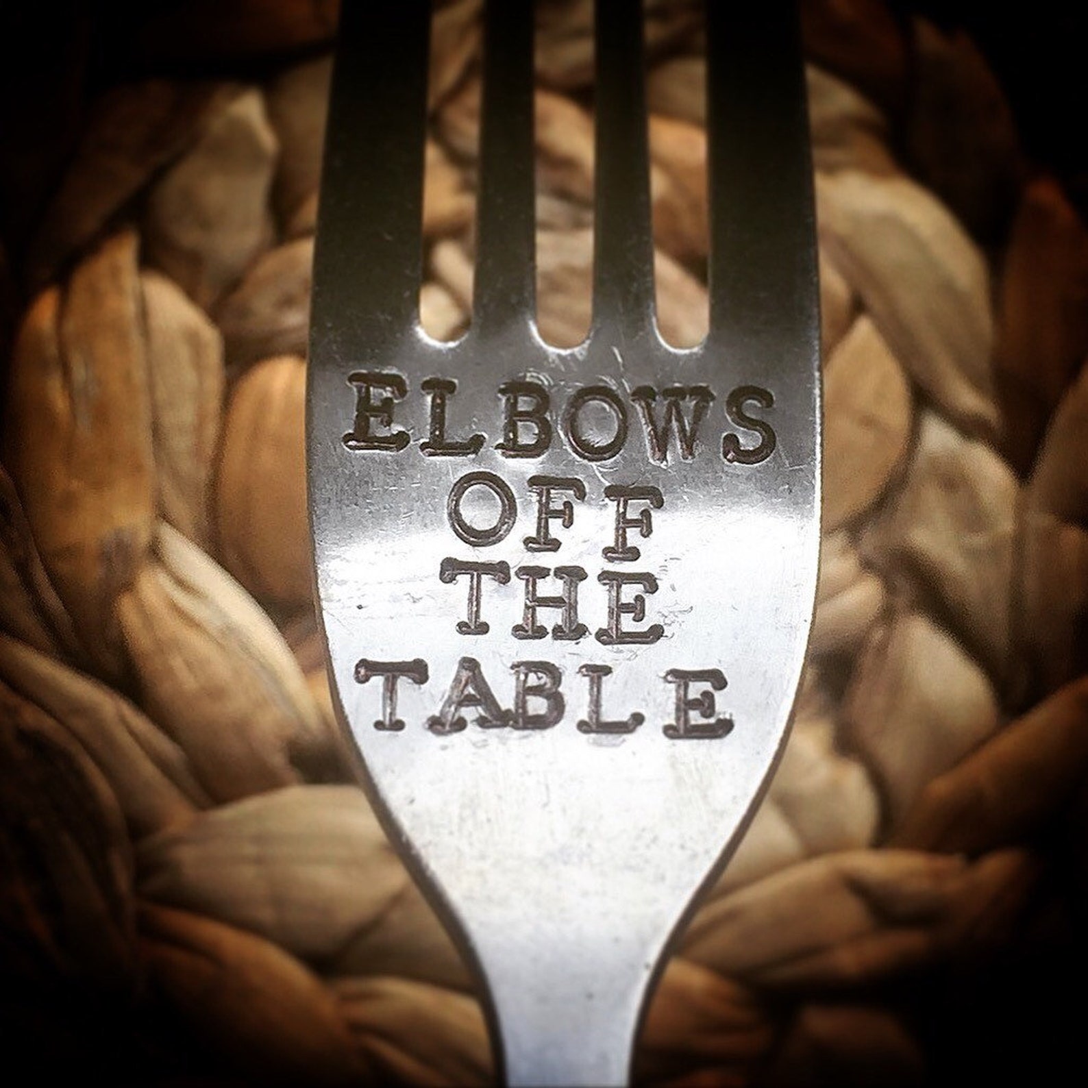 Elbows off the Table Bespoke Personalised Hand Stamped Fork Etsy