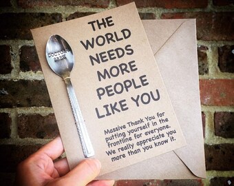 DOCTOR’S BREW Teaspoon Thank You Greeting Card Unique Appreciation Spoon Gift for doctor NHS frontline Healthcare Key Worker Staff Employee