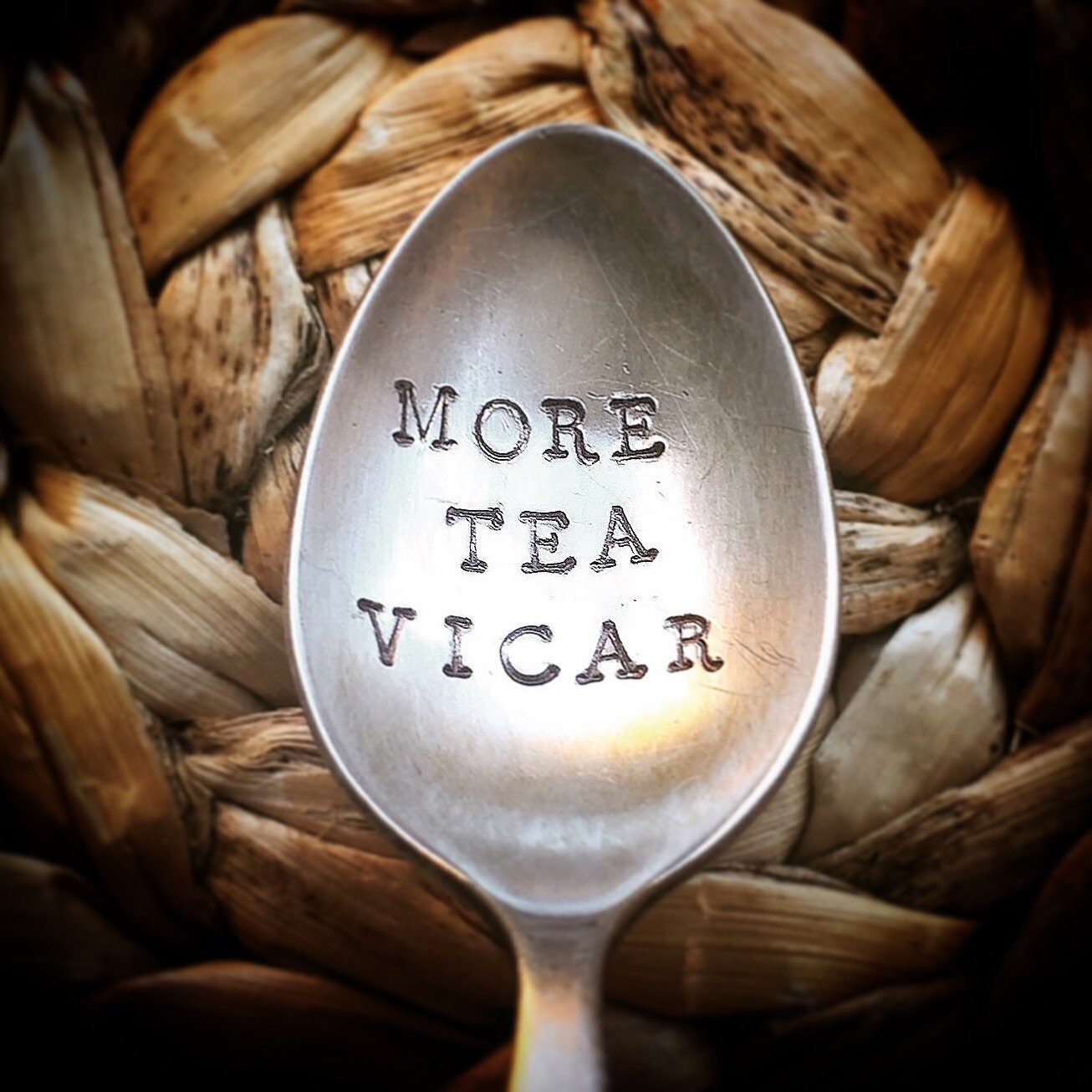 MORE TEA VICAR Unique Hand Stamped Engraved Teaspoon Etsy