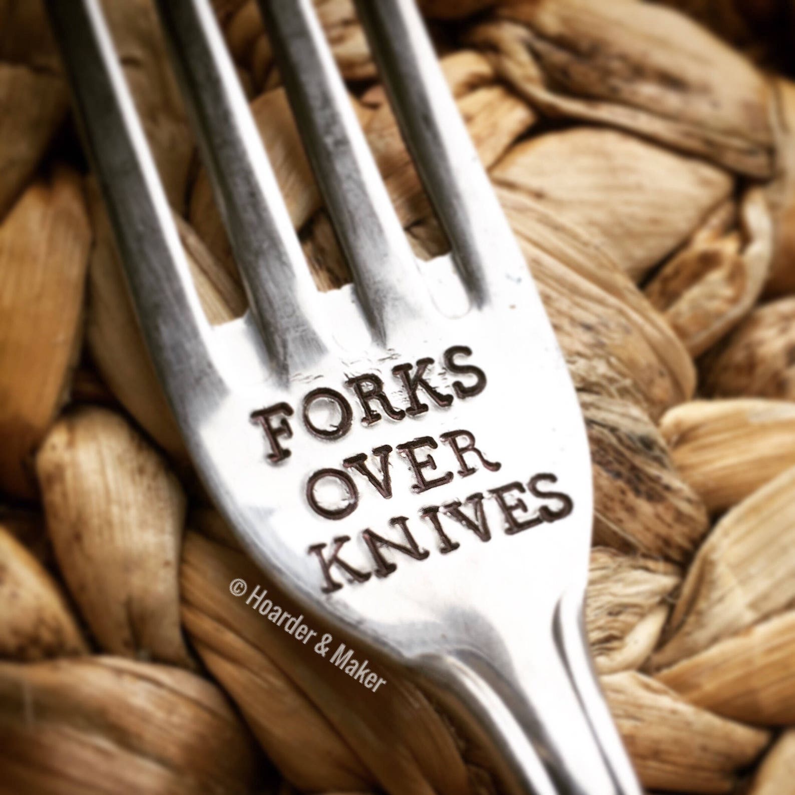 FORKS OVER KNIVES Personalised Custom Hand Stamped Fork Etsy