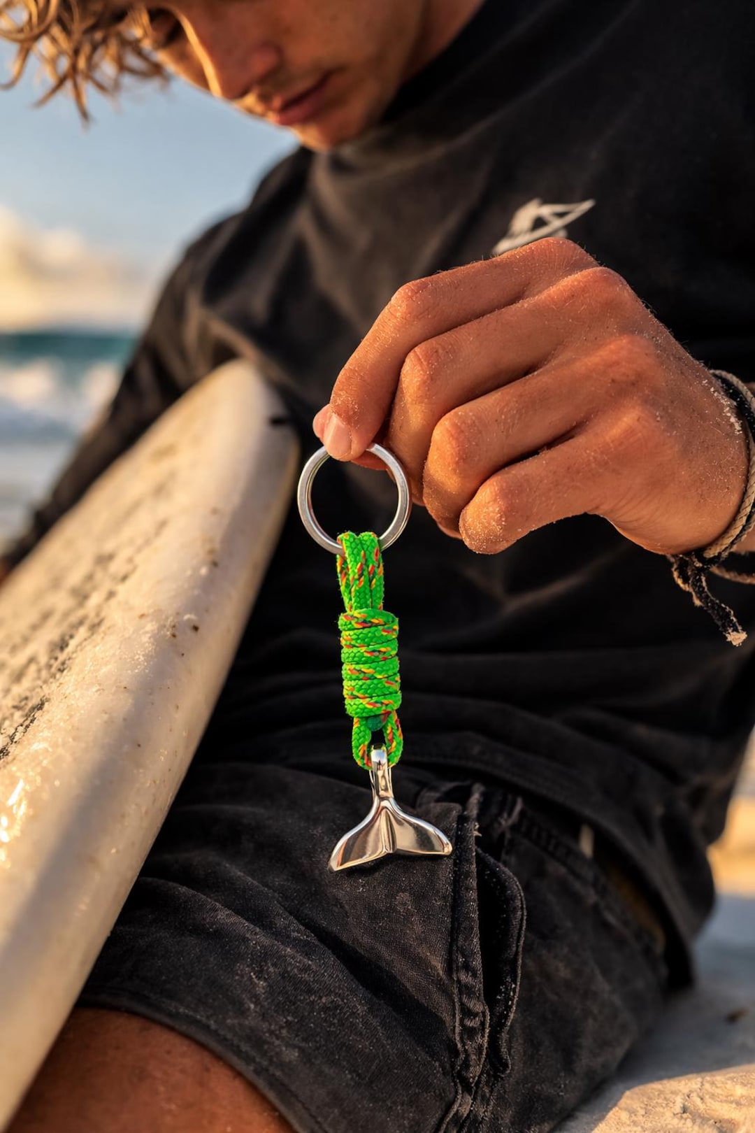 Notical Key Chain Nautical Keychain With Whale Tail, Ocean Key Chain Ideal Surf Style ...