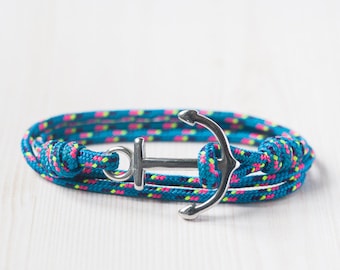 Nautical rope bracelet for men, ideal gift him, anchor jewelry ideas for son, men bracelet with anchor stainlees steel, gifts for young men