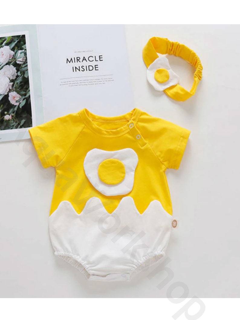 BABY SIZE Cute Egg Onesie Bodysuit Romper Cosplay Costume Cute Etsy