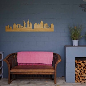New York Skyline 953-036 Wood Wall Hanging