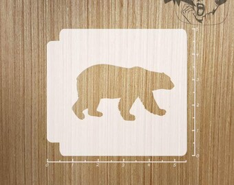 polar bear stencils for painting wild animals stencil Bear stencil grizzly stencil canada stencil DIY stencil reusable stencil