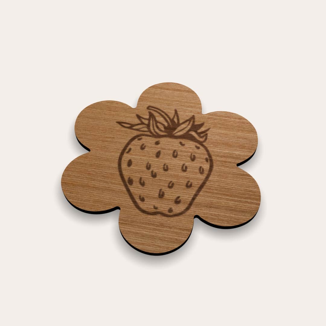 Coasters- Wood Handle Stand (Pack Of 4) – The Silver Strawberry