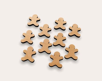 Christmas - Gingerbread Man 267-109 Wooden Cutout Shape (Set of 10)