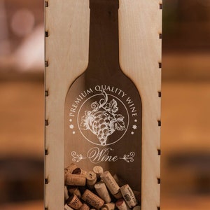 Premium Quality Wine 922-020 Wine Cork Shadow Box