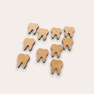 Tooth 267-253 Wooden Cutout Shape (Set of 10)