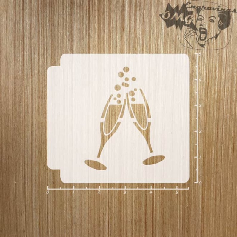 Champagne Flutes 7 805 Stencil Home Hobby Craft Supplies Tools Deshpandefoundationindia Org