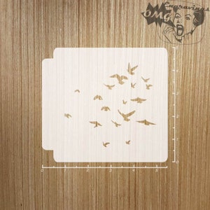 Troupeau d'oiseaux 783-814 Stencil