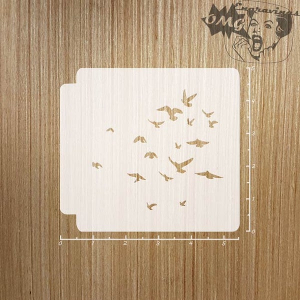 Flock of Birds 783-814 Stencil