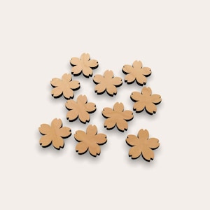 桜の花 267-339 木製切り抜き型（10個セット）