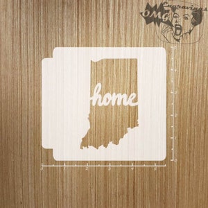 Indiana Home State 783-A396 Stencil