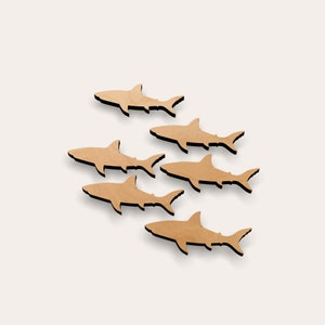 Shark 267-178 Wooden Cutout Shape (Set of 10)