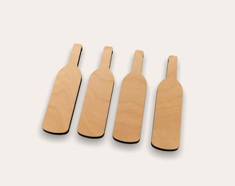 Botella de vino 267-082 Forma de madera recortada (juego de 10)