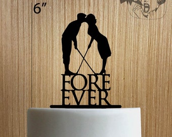 Fore Ever Golf Wedding 225-235 Cake Topper