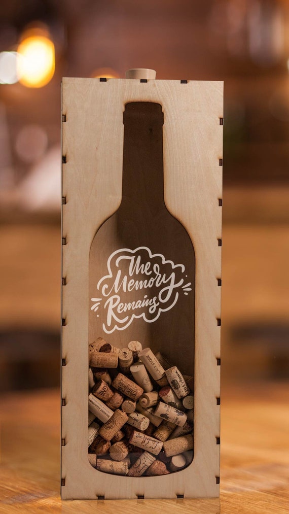 Memory Remains 922-035 Wine Cork Shadow Box