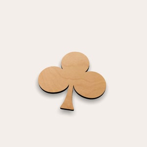 Ensemble de cartes de club 267-156, forme découpée en bois (Ensemble de 10)