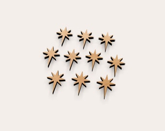 Bethlehem Star 267-033 Wooden Cutout Shape (Set of 10)