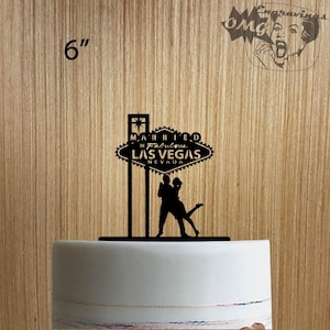 Married in Fabulous Las Vegas 225-414 Cake Topper