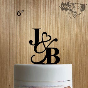 Custom Wedding Initials 225-035 Cake Topper