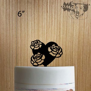 Heart and Roses 225-194 Cake Topper