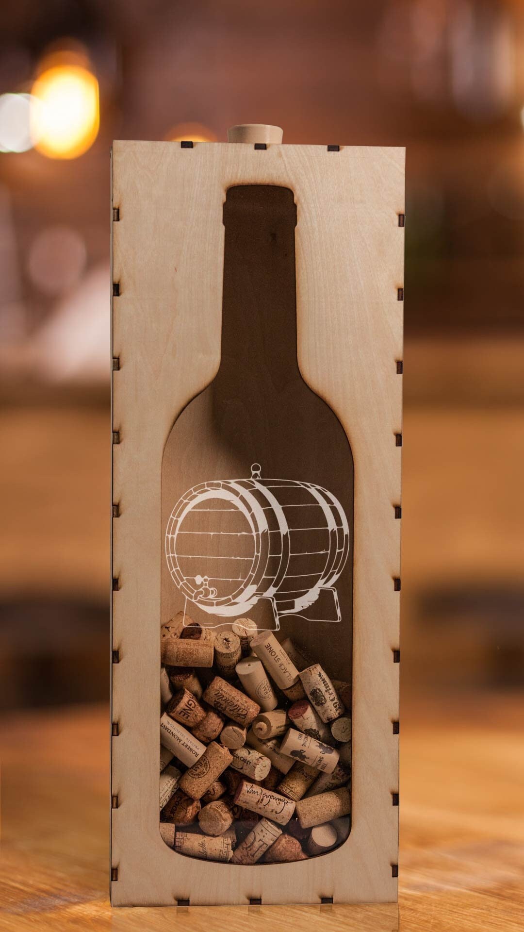 Wine Barrel 922040 Wine Cork Shadow Box Etsy