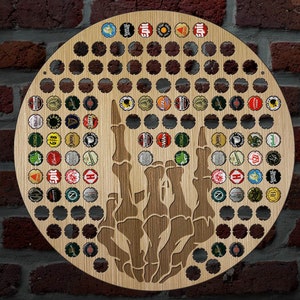 Skeleton Rock N Roll Hand 224-335 Beer Cap Holder