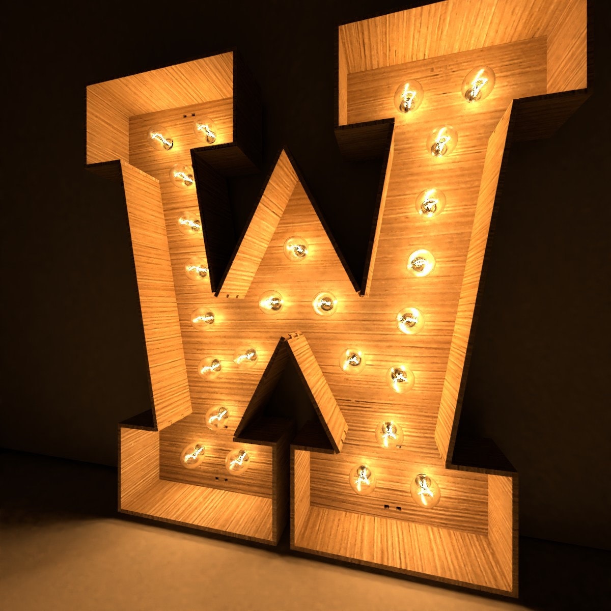 W Collage Lettering College Letter W 525-023 Marquee Sign - Etsy
