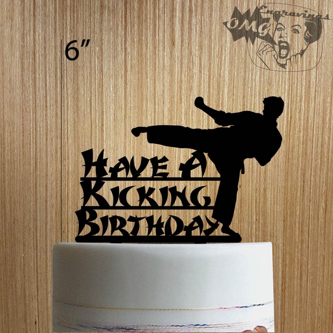 Karate Happy Birthday 225 008 Cake Topper Etsy
